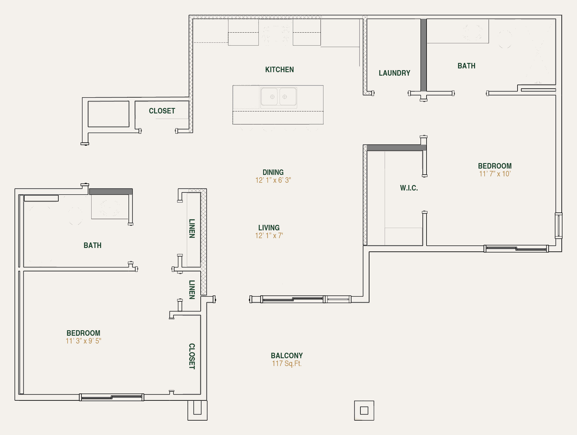 The Solstice floorplan